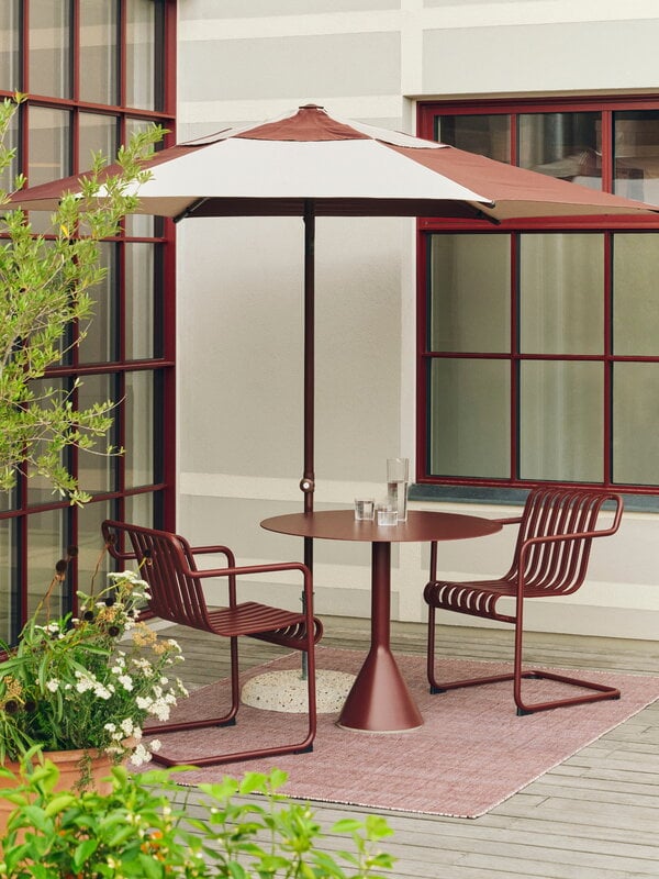 HAY Palissade Cantilever dining armchair, iron red, decoration image