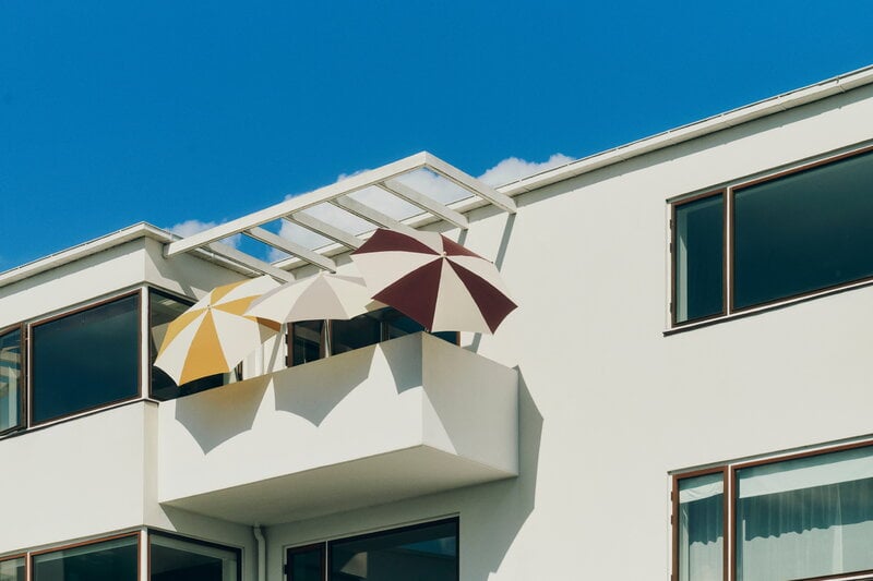 HAY Terrazza parasole, ottagono, bianco sporco - grigio, immagine decorativa