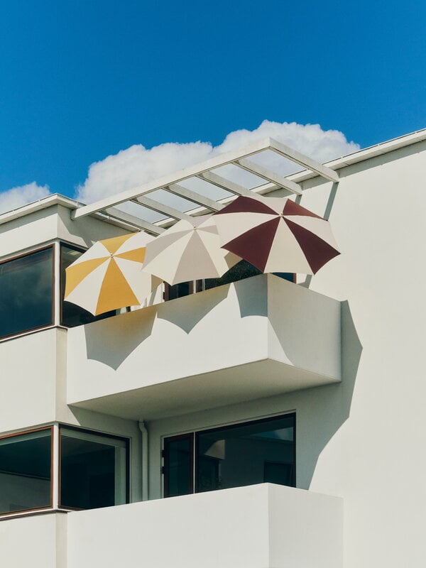 HAY Terrazza parasole, ottagono, bianco sporco - grigio, immagine decorativa
