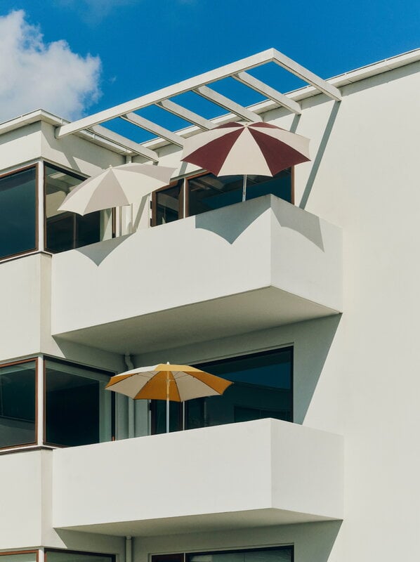 HAY Terrazza parasole, ottagono, bianco sporco - grigio, immagine decorativa