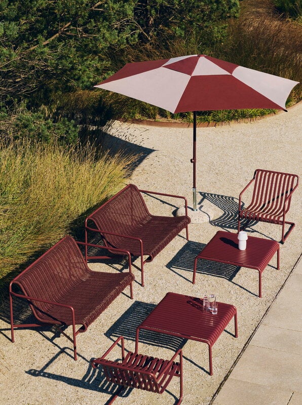 HAY Palissade Cantilever lounge chair, low, iron red | Finnish