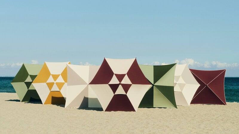 HAY Terrazza parasol, square, off-white - grey, decoration image