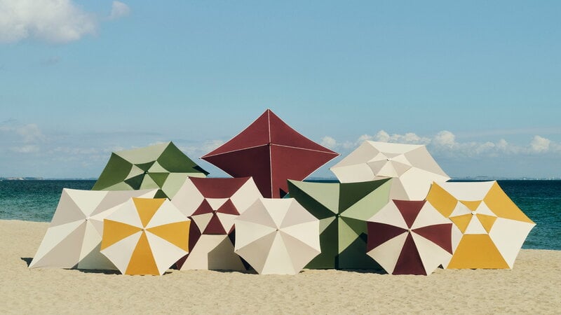 HAY Terrazza parasol, square, off-white - grey, decoration image