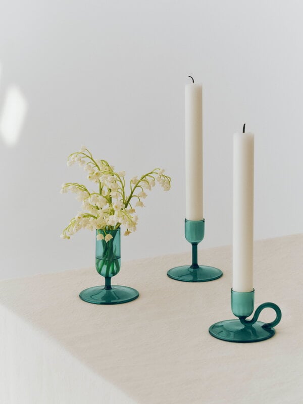 HAY Tiny candleholder, straight, aqua, decoration image