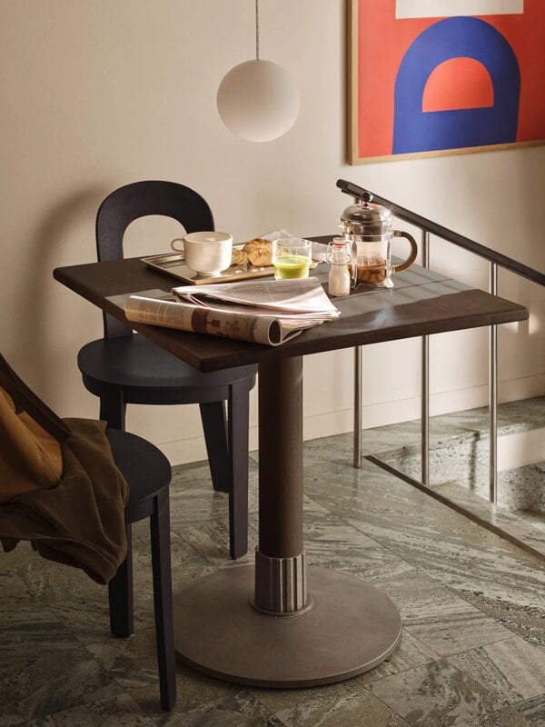 Design House Stockholm Tock pöytä, neliö, tumma tammi, näkymä 3