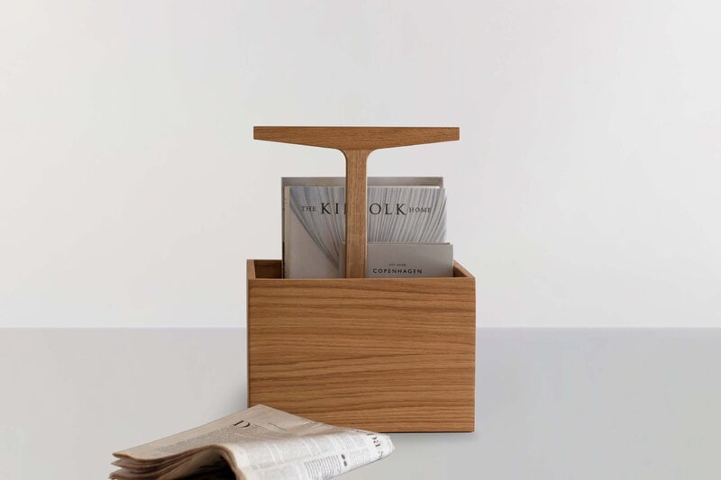 Ro Collection Toolbox container, high, oiled oak, decoration image