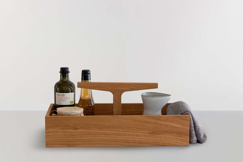 Ro Collection Toolbox container, low, oiled oak, decoration image