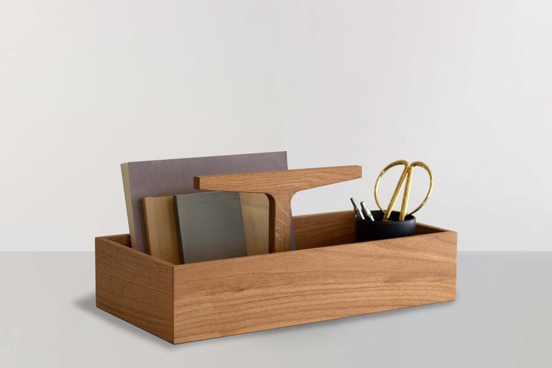 Ro Collection Toolbox container, low, oiled oak, decoration image