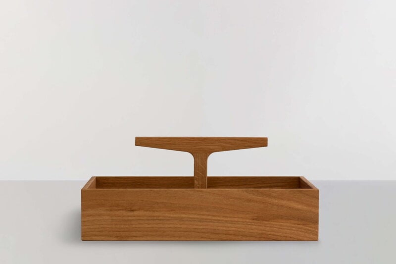 Ro Collection Toolbox container, low, oiled oak, decoration image