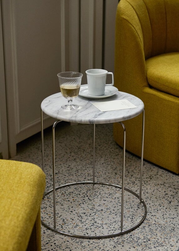 &Tradition Wire Stool VP11 Sitzfläche, Bianco-Carrara-Marmor, dekorationsbild