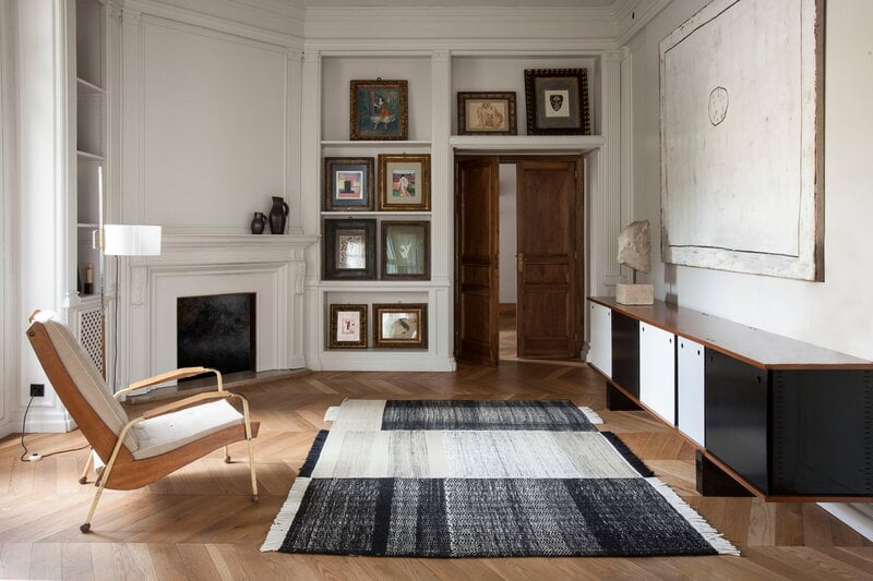 Nanimarquina Tres rug, black, decoration image