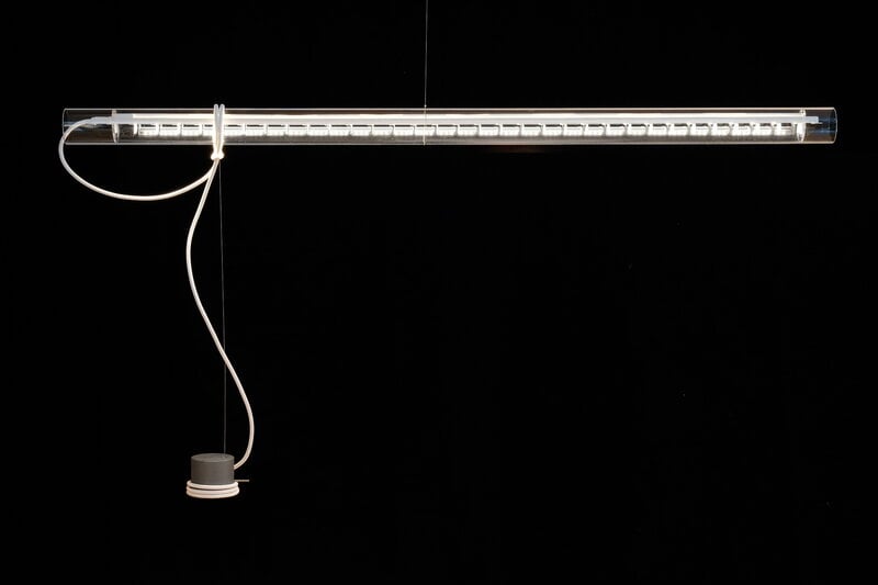 Ingo Maurer Tubular Balance table lamp, white - white cable, decoration image