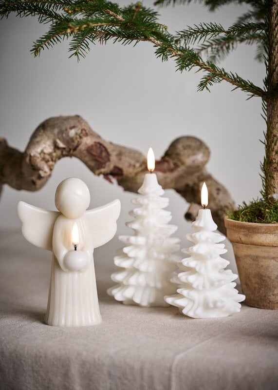 Uyuni Lighting LED Christmas tree candle, 9 x 12 cm, nordic white, decoration image