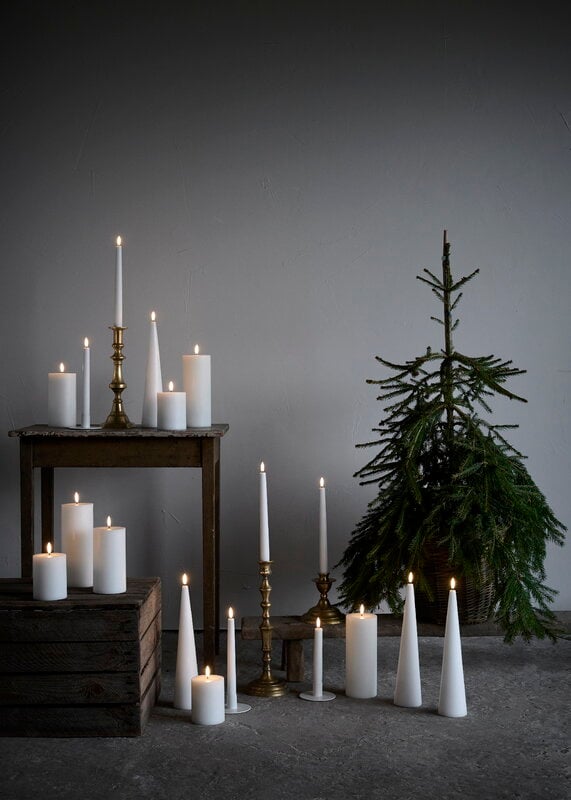 Uyuni Lighting LED taper candle, 20,5 cm, 2 pcs, nordic white, decoration image