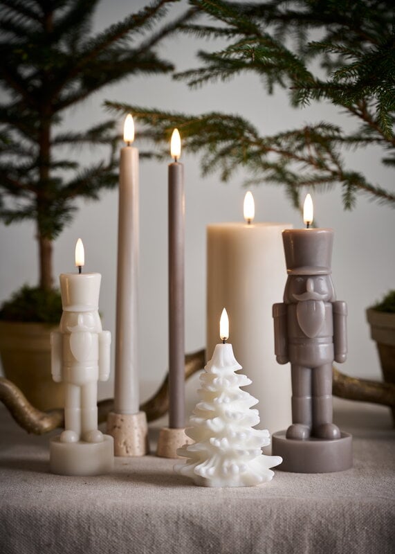 Uyuni Lighting LED Christmas tree candle, 9 x 12 cm, nordic white, decoration image