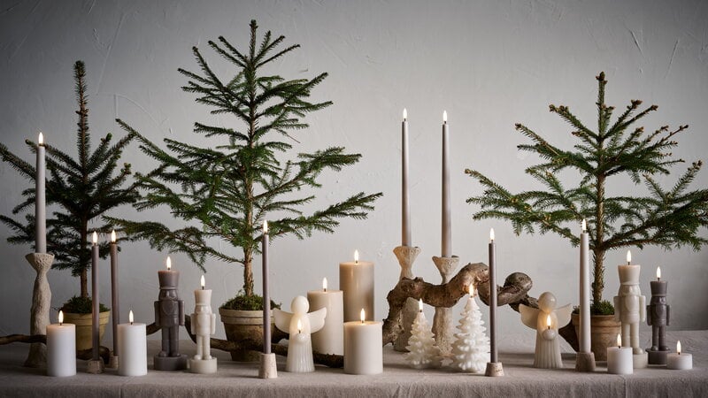 Uyuni Lighting LED Christmas tree candle, 11 x 18 cm, nordic white, decoration image