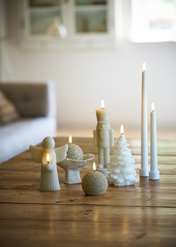 Uyuni Lighting LED Christmas tree candle, 10 x 15 cm, nordic white, decoration image