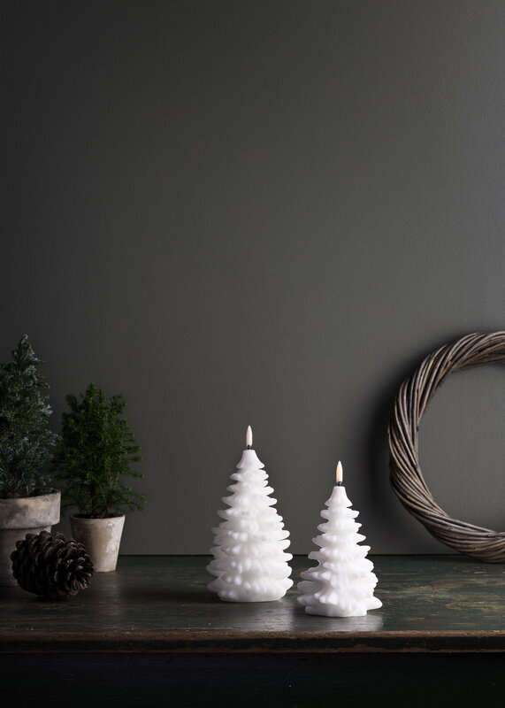 Uyuni Lighting LED Christmas tree candle, 11 x 18 cm, nordic white, decoration image