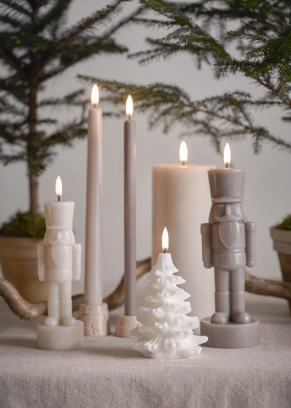 Uyuni Lighting LED Christmas tree candle, 10 x 15 cm, nordic white, decoration image