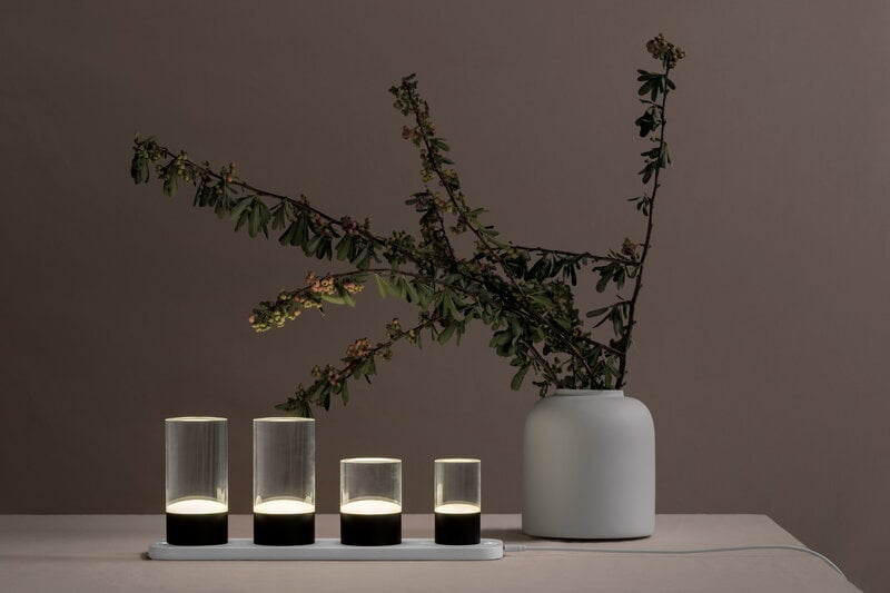 Uyuni Lighting LED rechargeable base, large, USB-C, 40 x 10 cm, white, decoration image
