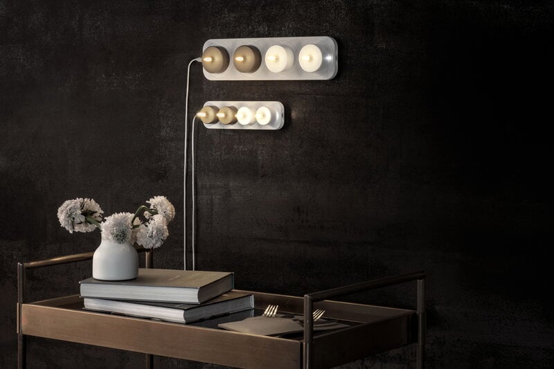 Uyuni Lighting Bougie chauffe-plat LED rechargeable, 3,9 x 2,3 cm, grès uni, 2 pcs, image décorative