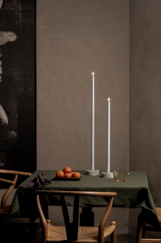 Uyuni Lighting LED tall taper candle, 55 cm, Nordic white, decoration image