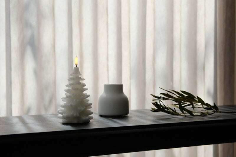 Uyuni Lighting LED Christmas tree candle, 10 x 15 cm, nordic white, decoration image