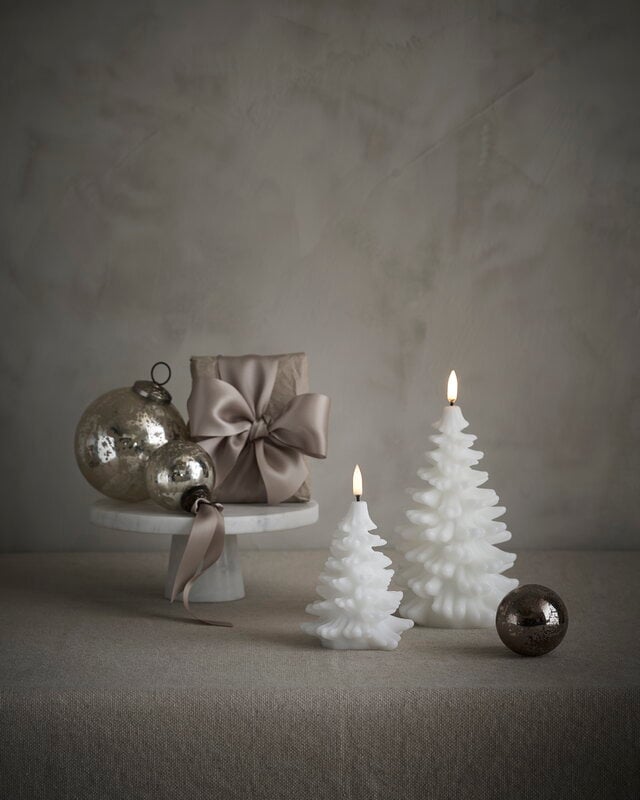 Uyuni Lighting LED Christmas tree candle, 10 x 15 cm, nordic white, decoration image
