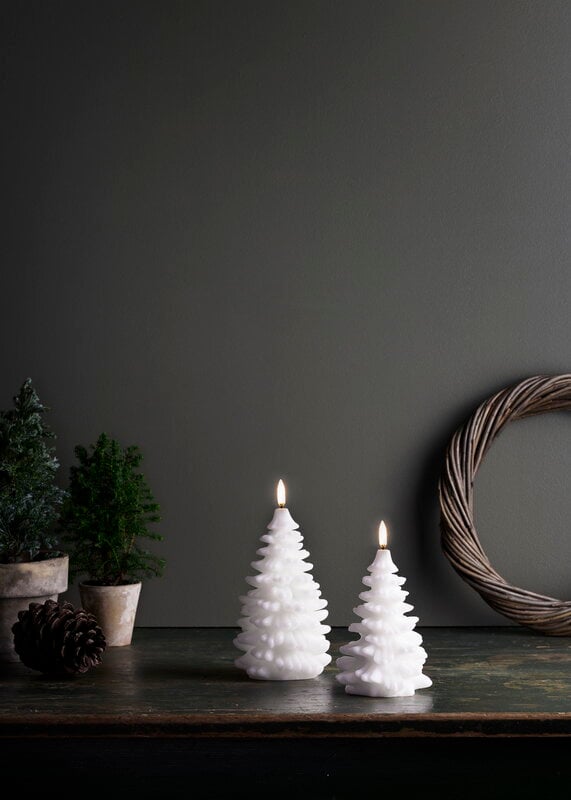 Uyuni Lighting LED Christmas tree candle, 10 x 15 cm, nordic white, decoration image