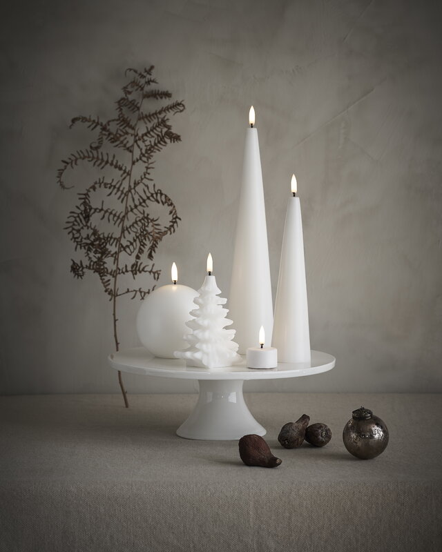 Uyuni Lighting LED Christmas tree candle, 11 x 18 cm, nordic white, decoration image