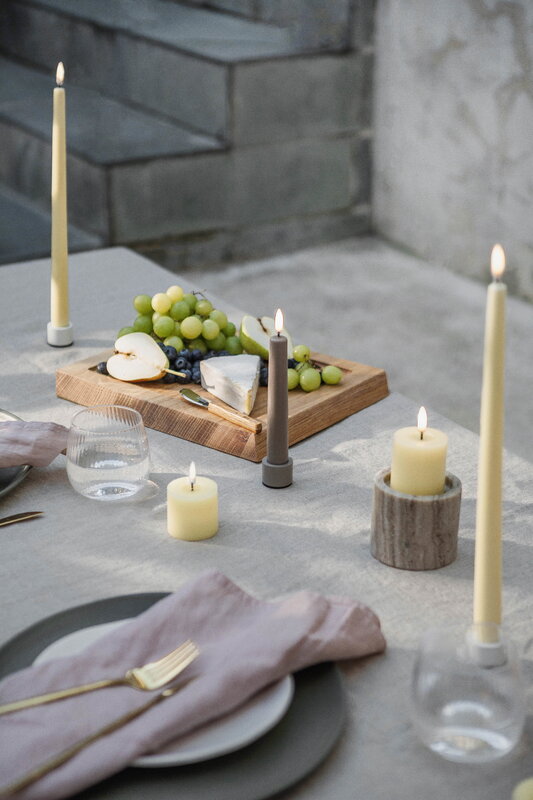Uyuni Lighting Light candleholder for standard LED taper candles, 2 pcs, matte white, decoration image