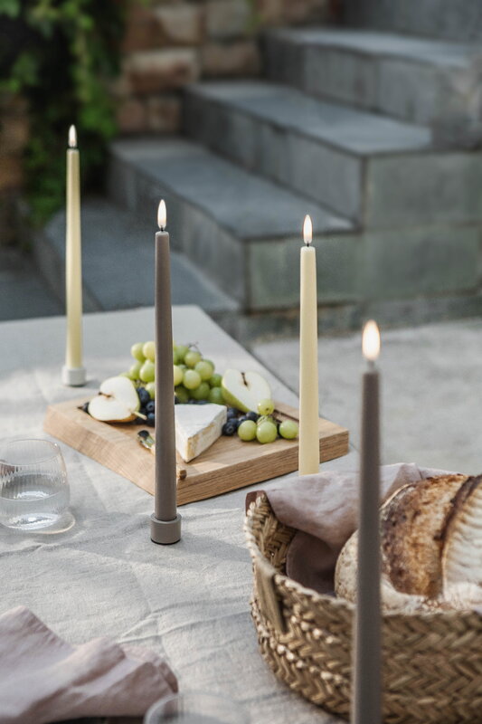 Uyuni Lighting Light candleholder for standard LED taper candles, 2 pcs, matte white, decoration image