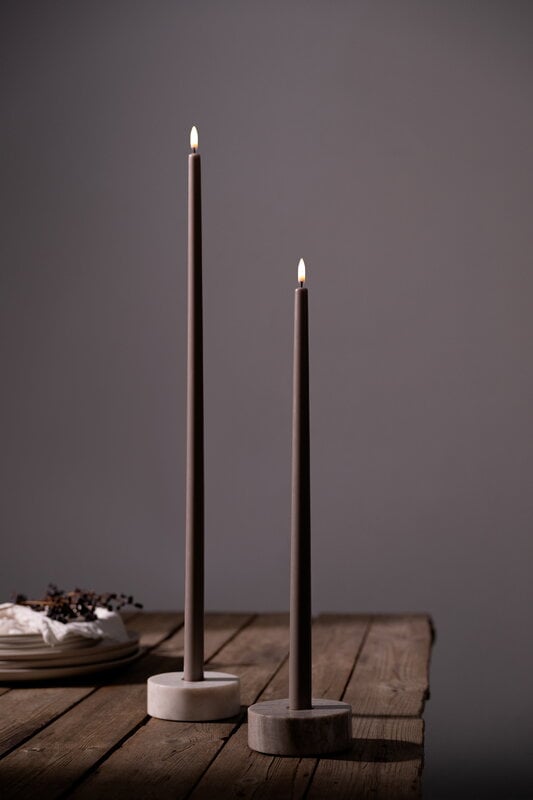 Uyuni Lighting Marble candleholder, round, 3,5 x 10 cm, desert beige, decoration image