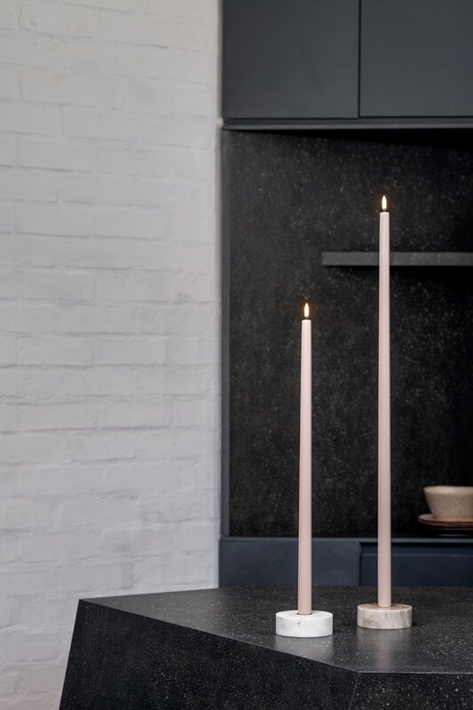Uyuni Lighting Marble candleholder, round, 3,5 x 10 cm, desert beige, decoration image