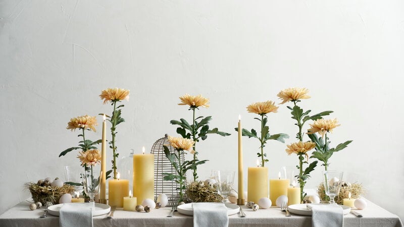 Uyuni Lighting Light candleholder for standard LED taper candles, 2 pcs, matte brass, decoration image