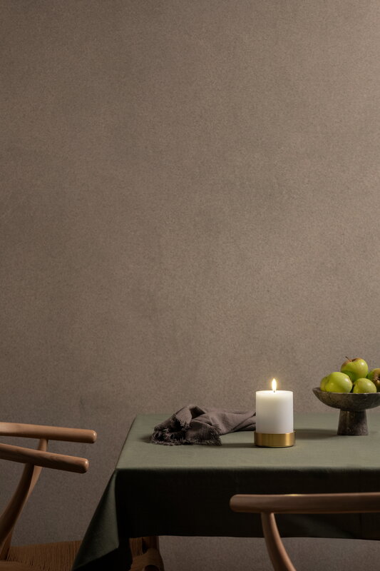Uyuni Lighting Light candleholder for LED pillar candles, matte brass, decoration image