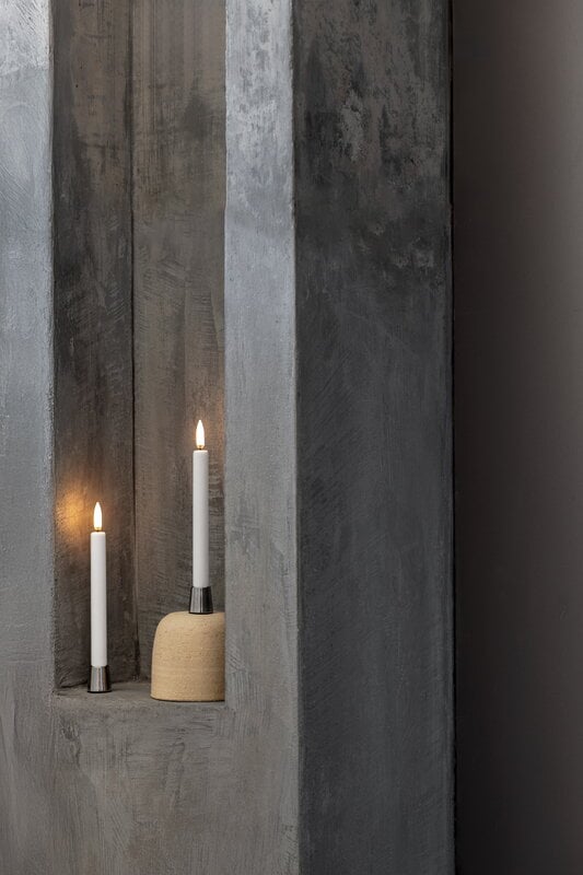 Uyuni Lighting Light candleholder for standard LED taper candles, 2 pcs, chrome, decoration image