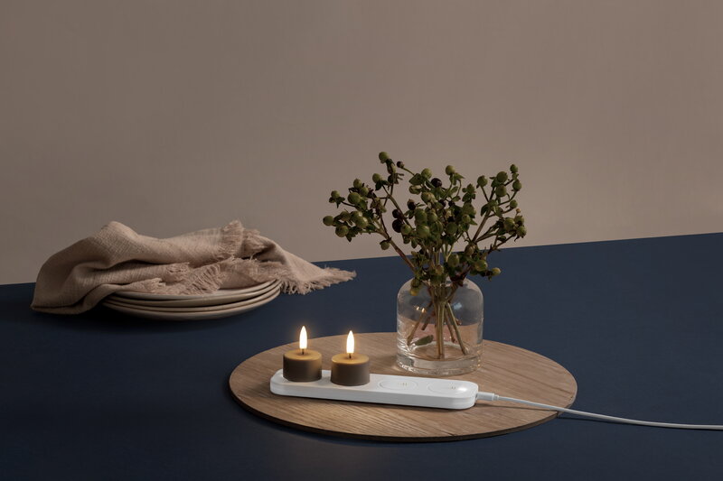 Uyuni Lighting LED rechargeable base, small, USB-C, 21 x 6 cm, white, decoration image