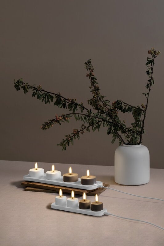 Uyuni Lighting LED rechargeable base, small, USB-C, 21 x 6 cm, white, decoration image