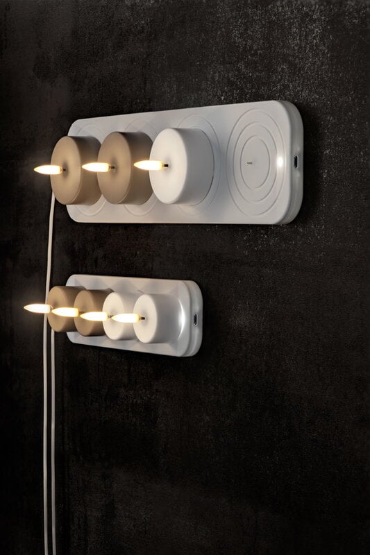 Uyuni Lighting LED rechargeable base, small, USB-C, 21 x 6 cm, white, decoration image