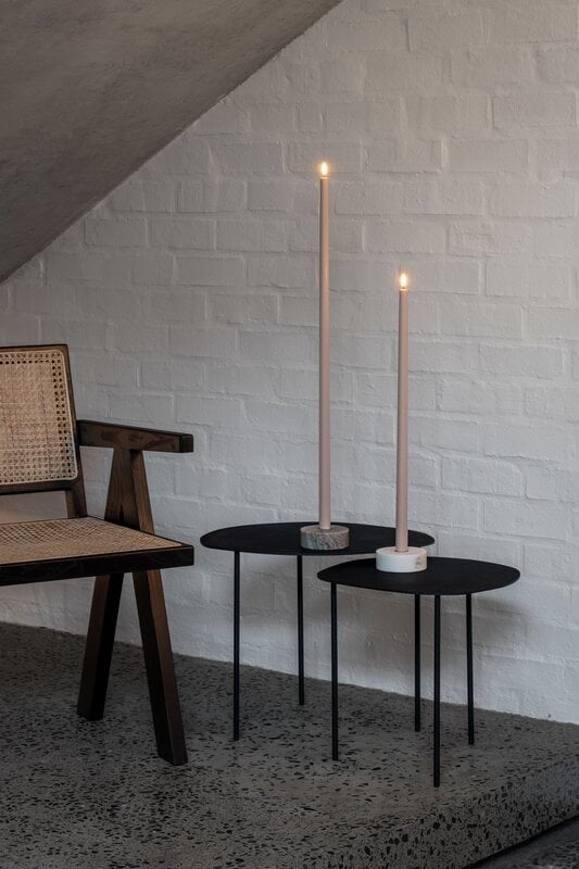 Uyuni Lighting Marble candleholder, round, 3,5 x 10 cm, white, decoration image