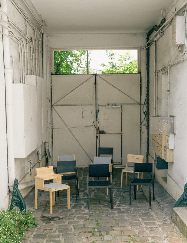 Vaarnii 016 Maasto tuoli, verhoiltu, musta - musta Kvadrat Alle, näkymä 21