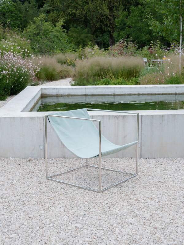 valerie_objects Solo Sitz, Edelstahl - hellblau, dekorationsbild