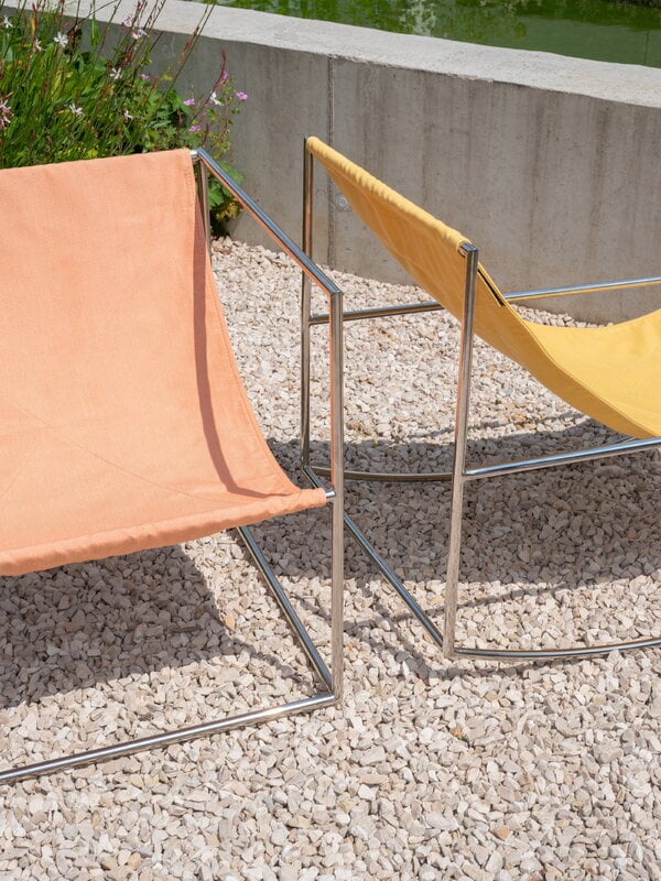 valerie_objects Mecedora, acero inoxidable - amarillo, imagen de decoración