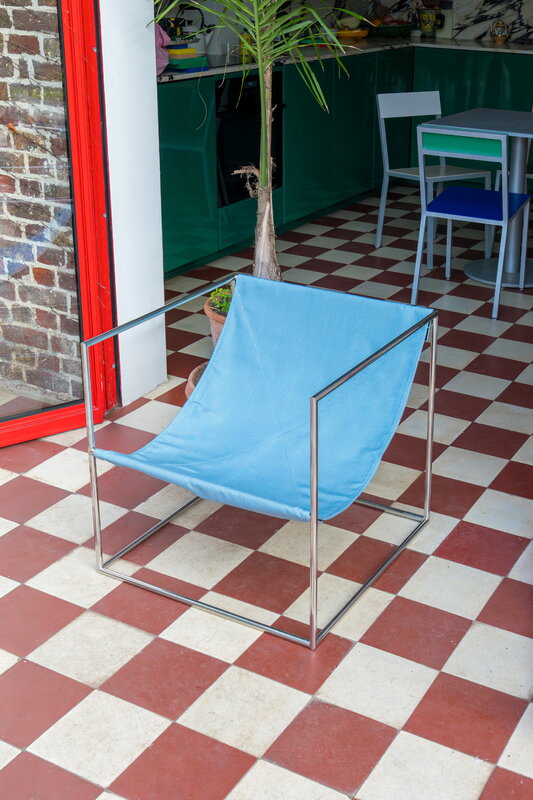 valerie_objects Solo Sitz, Edelstahl - hellblau, dekorationsbild