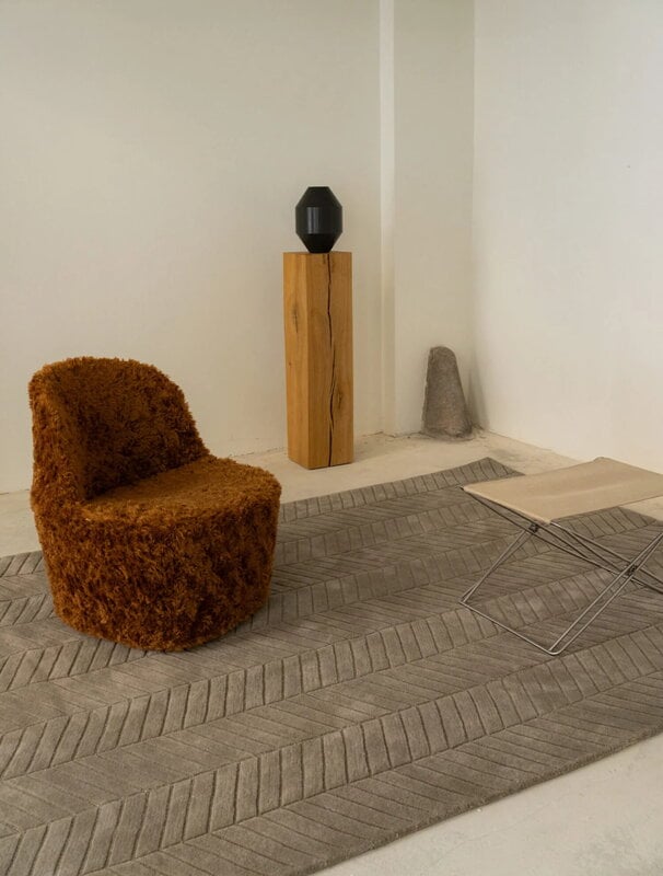 massimo copenhagen Vein rug, rocky grey, decoration image