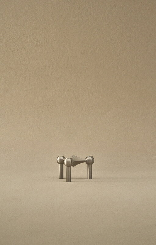 STOFF Copenhagen STOFF Nagel candleholder, brushed chrome, view 9