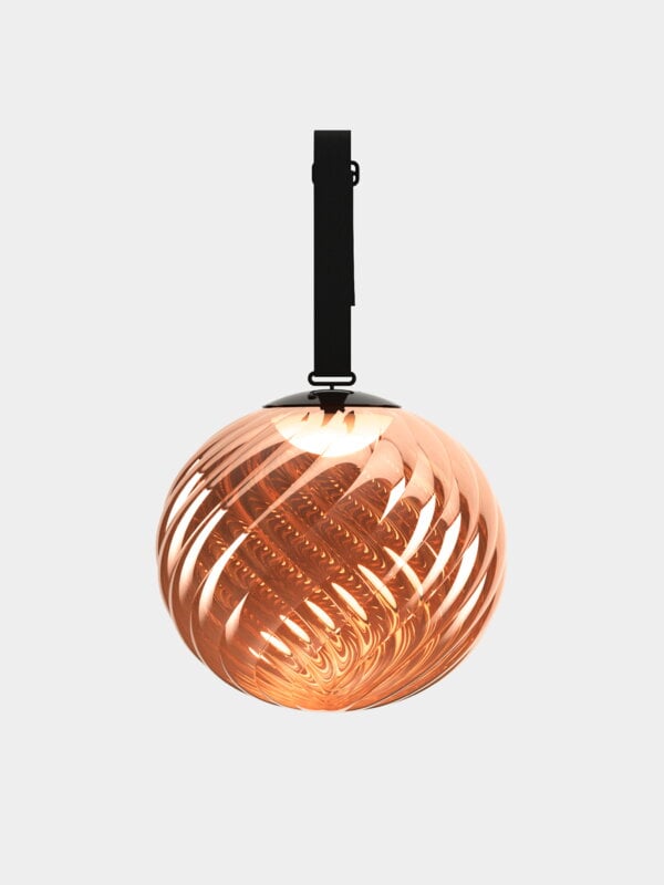 Tom Dixon Whirl ladattava valaisin, iso, kupari - musta, näkymä 3