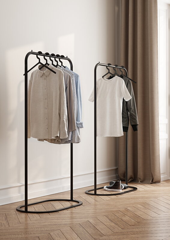 Woud Illusion perchero, juego de 3, negro, imagen de decoración