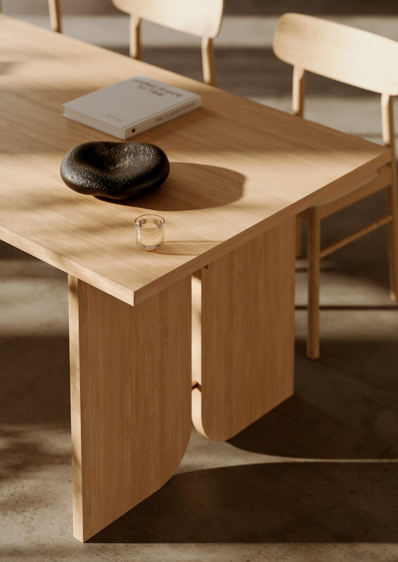 Woud Kimono dining table, 90 x 240 cm, white lacquered oak, view 11